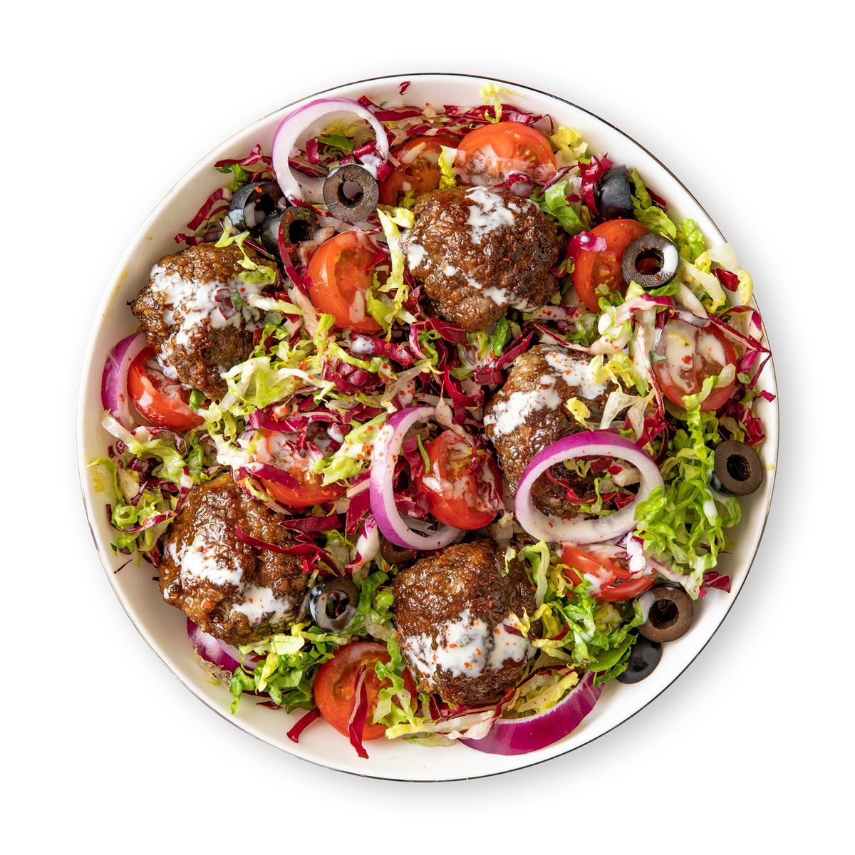 Spicy veggie meatballs with a Light Salad by feastr