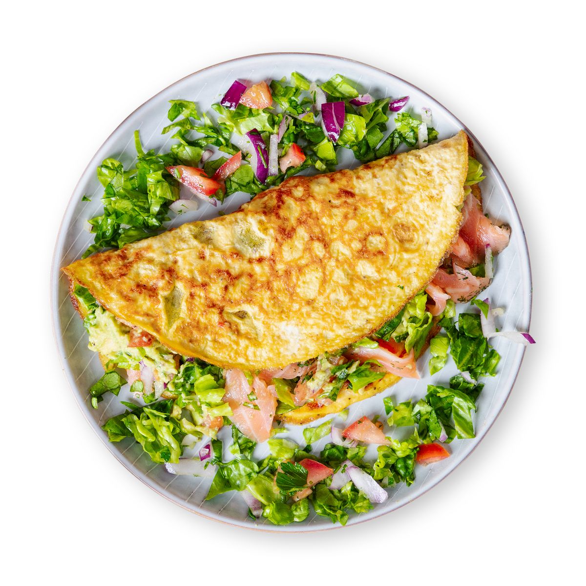 Guacamole Omelet with Salmon by feastr
