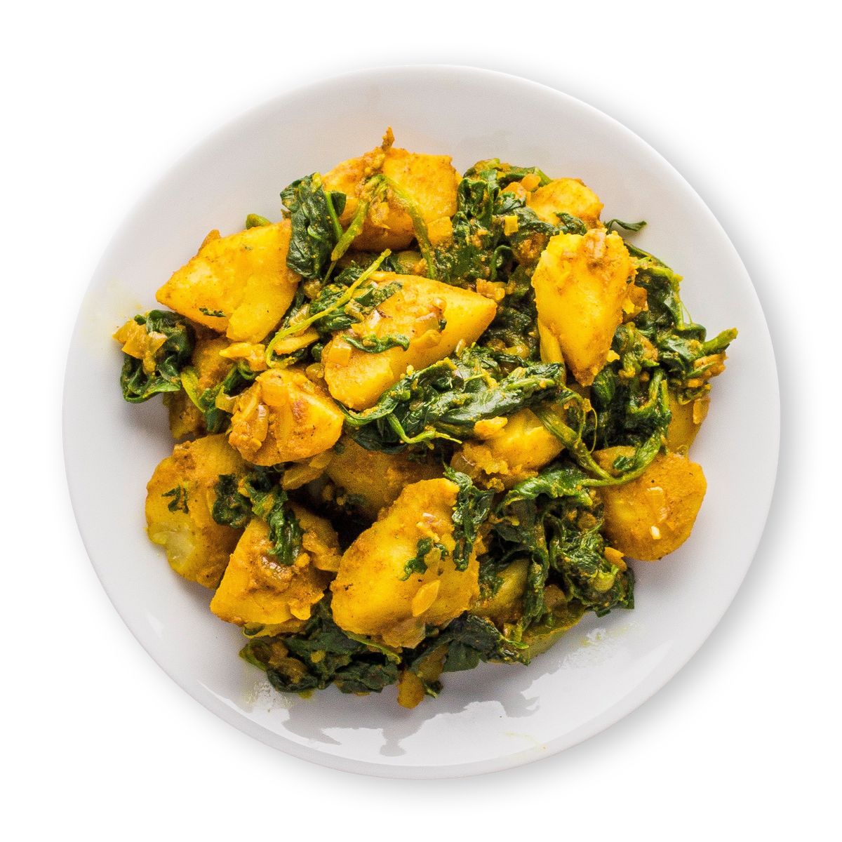 Indian Potato and Spinach Bowl by feastr