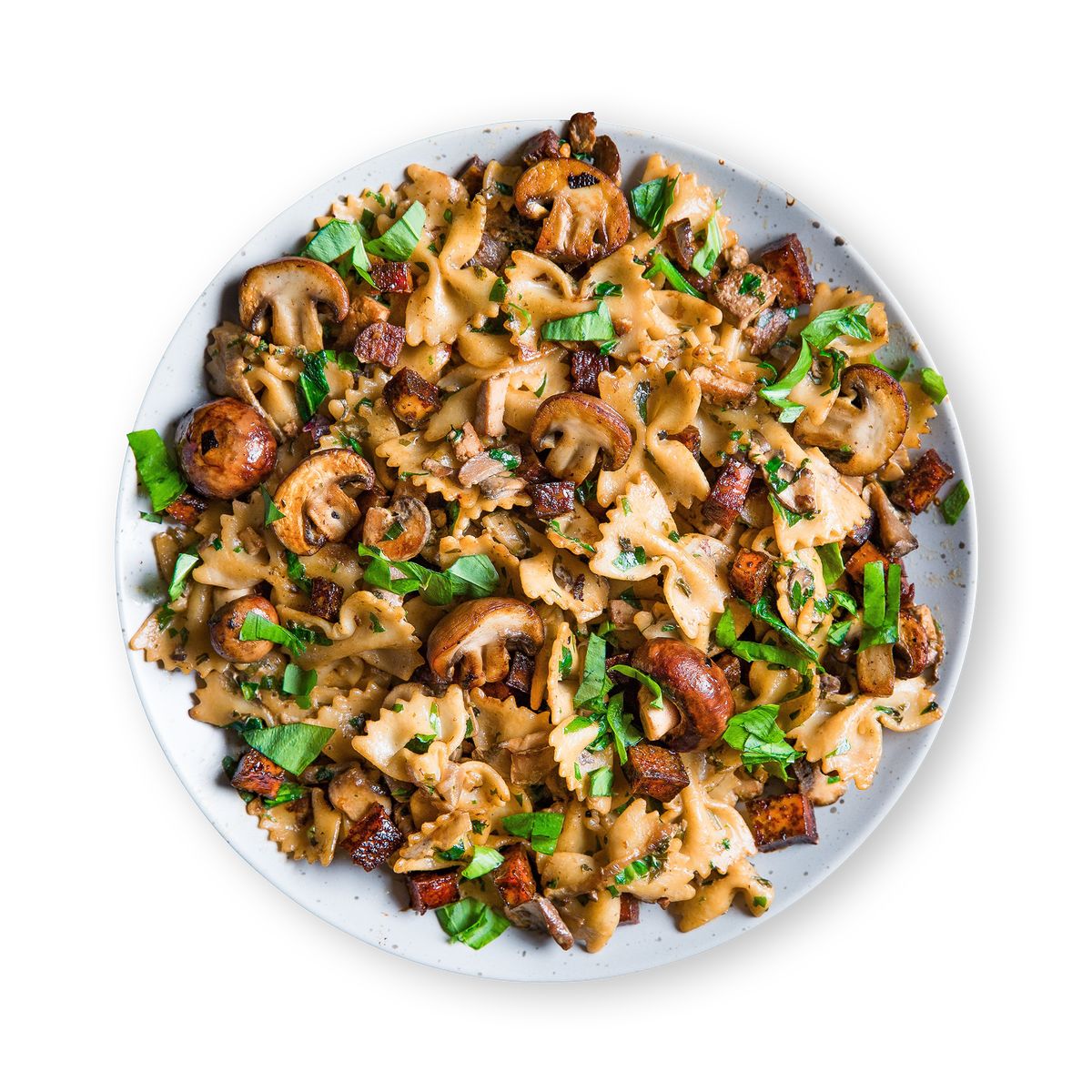 Pilz Basilikum Pasta