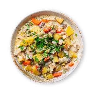 Creamy Mushroom Stew with Tofu