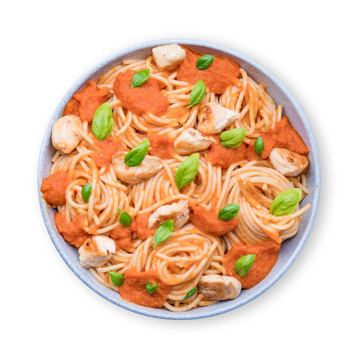 Pasta All'Arrabbiata with Crispy Chicken Strips by feastr