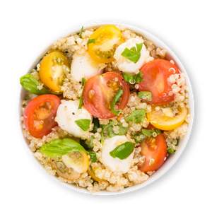 Tomaten Quinoa Salat mit Mozzarella