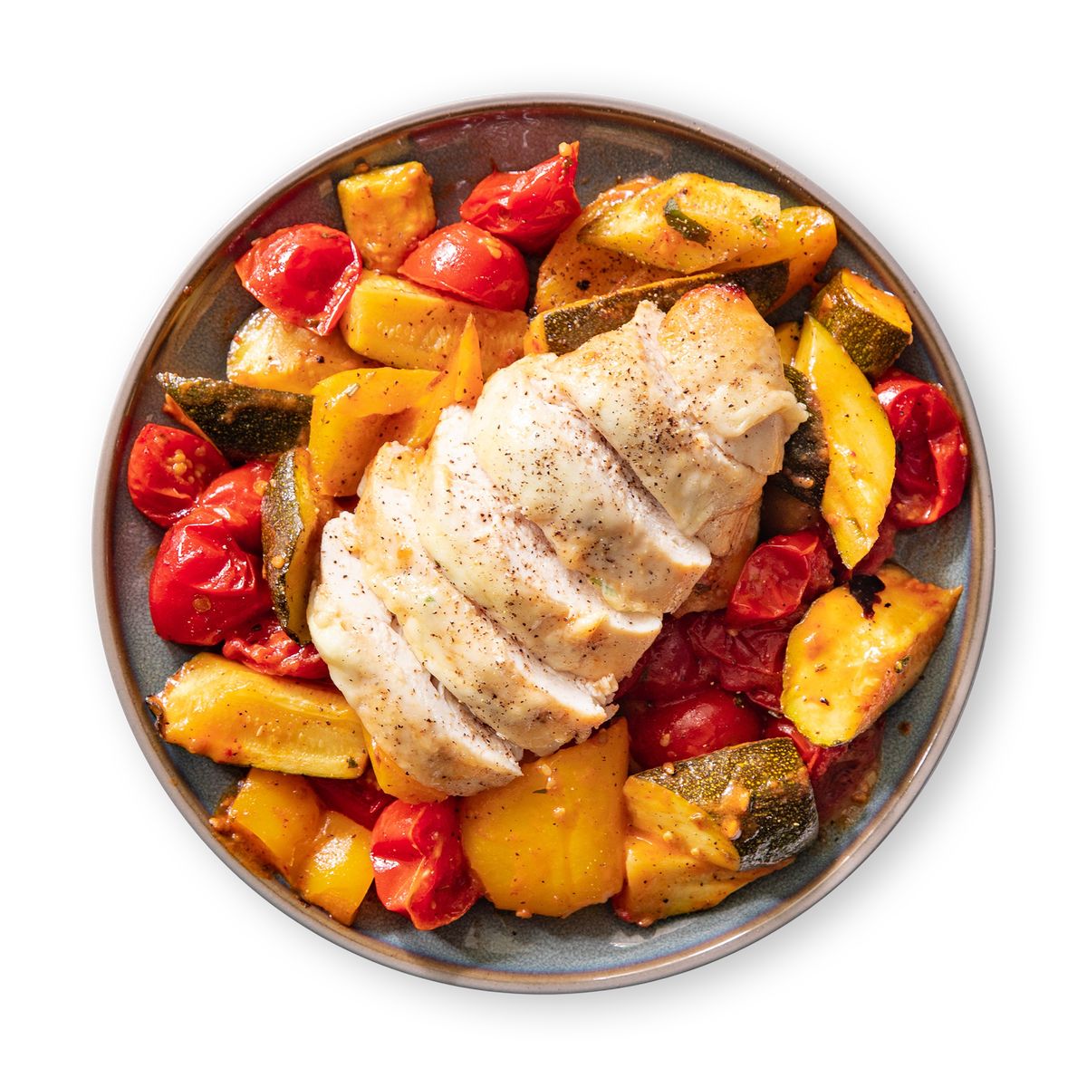 Gratinated Chicken with Oen Veggies  by feastr