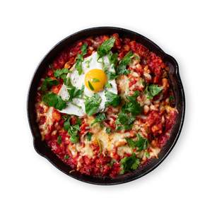 Tex Mex Oven Beans with Fried Egg