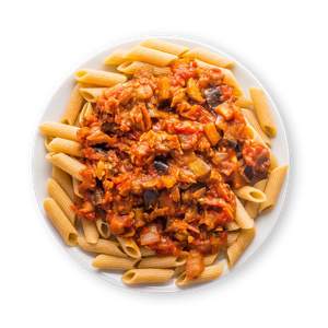 Penne mit Auberginen Bolognese