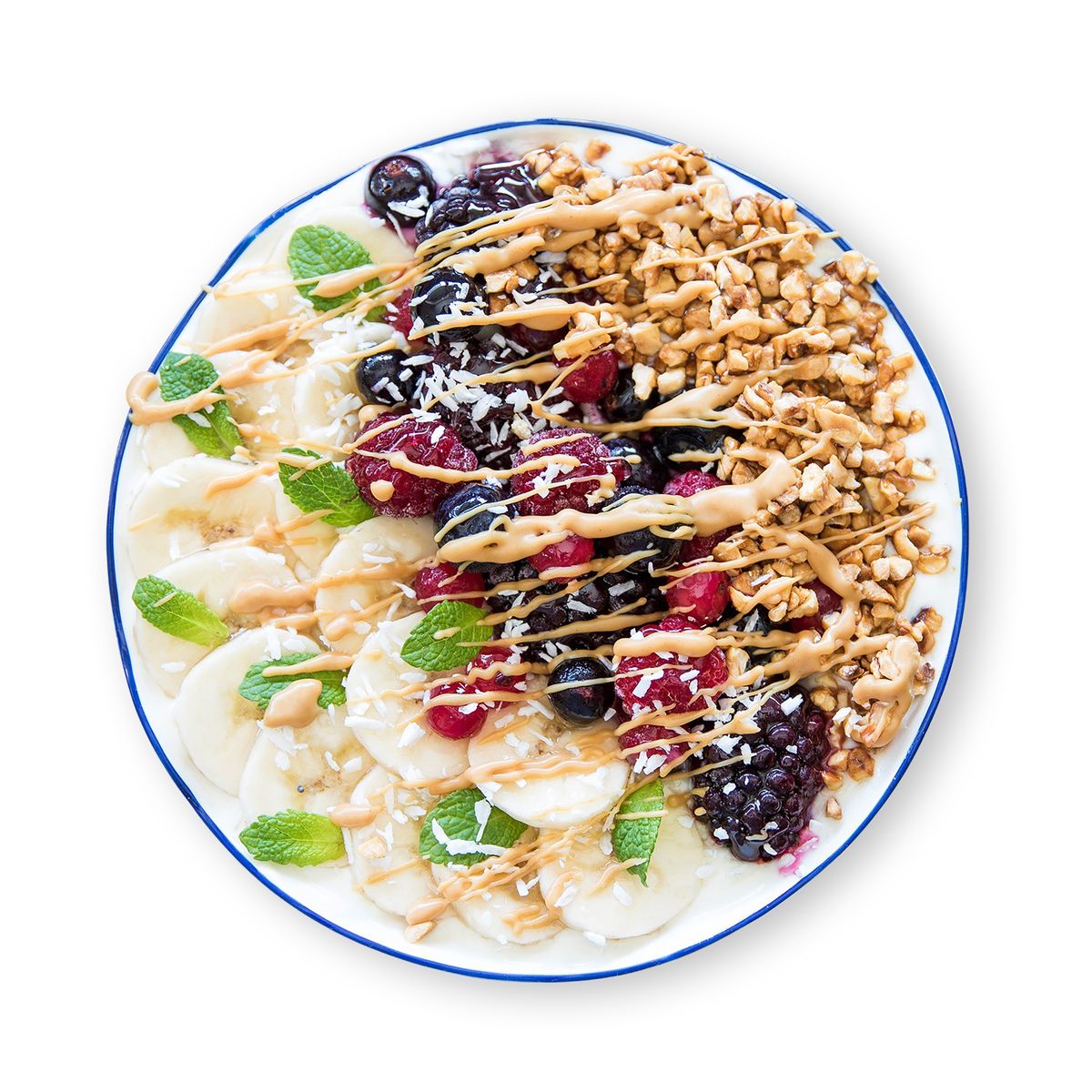 Almond Banana Yogurt with berries by feastr