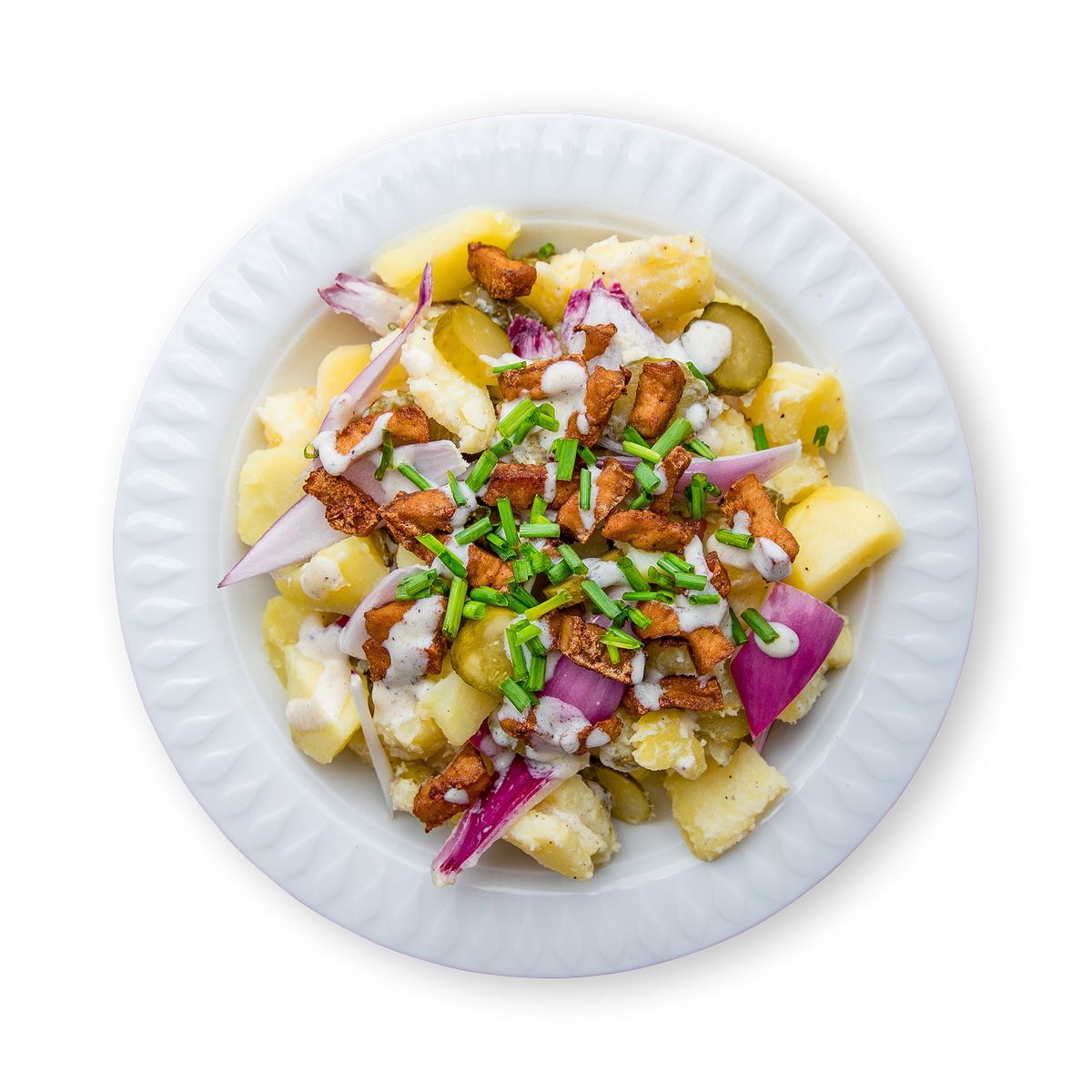 Creamy Potato Salad with Soy Strips by feastr