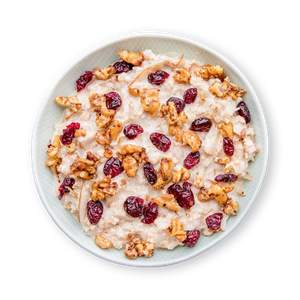 Bircher Müsli mit Birne und Cranberry