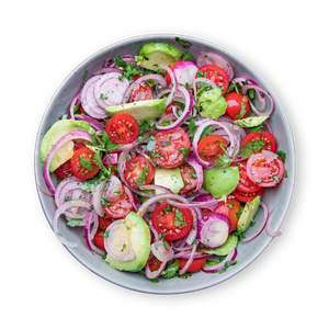 Tomato, Onion, Avocado Salad