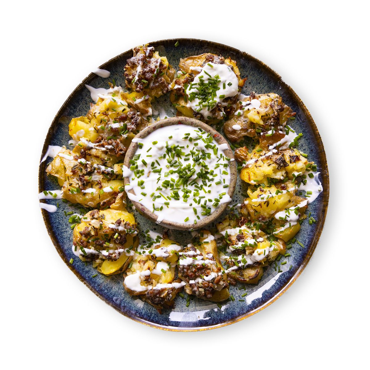 Feta Oven Smashed Potatoes by feastr