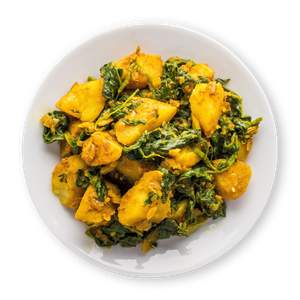 Indian Potato and Spinach Bowl