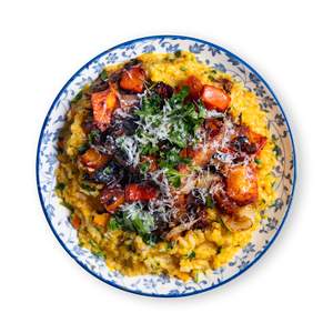 Creamy Pumpkin Risotto with Tofu