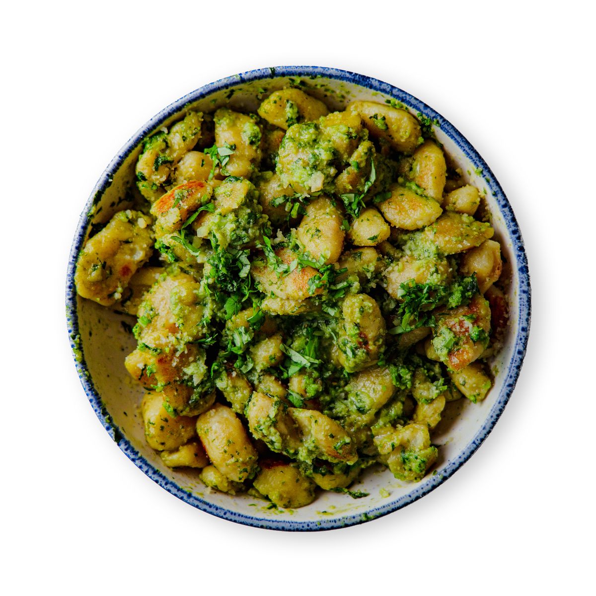 Homemade Gnocchi with Fresh Basil Pesto by feastr