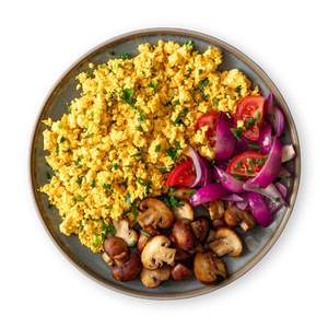 Vegan Scrambled Eggs with Mushrooms