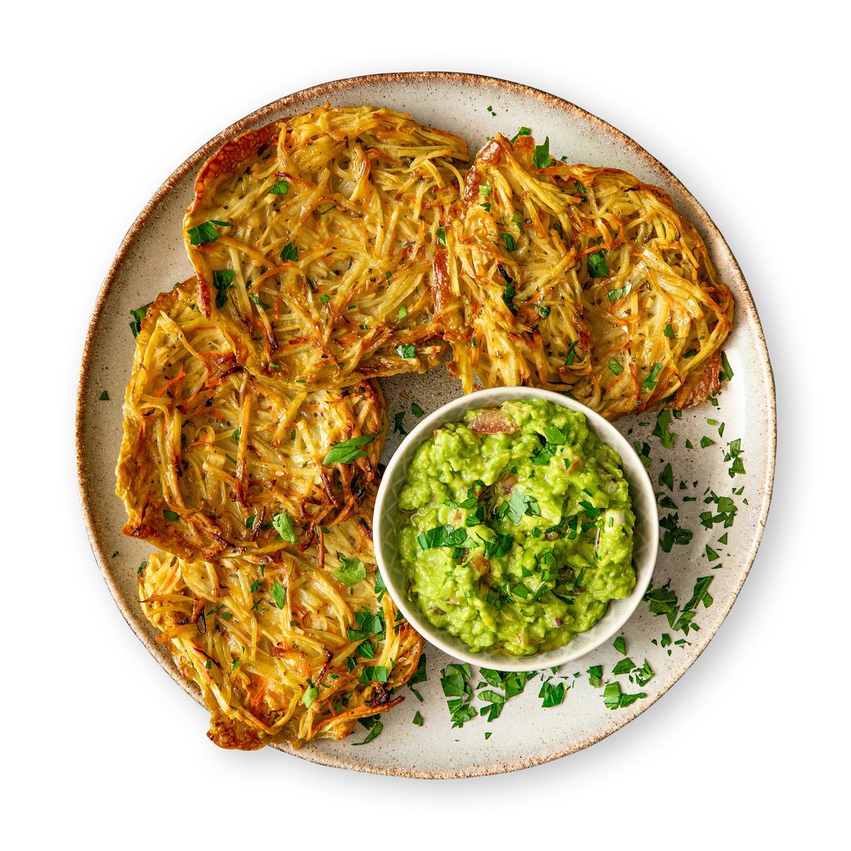 Potato Fritters with Guacamole by feastr