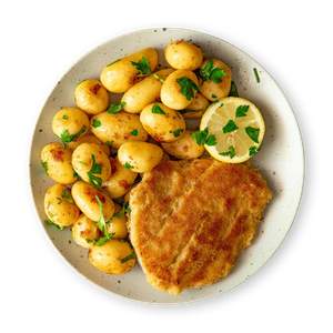 Crispy Breaded Fish with Parsley Potatoes