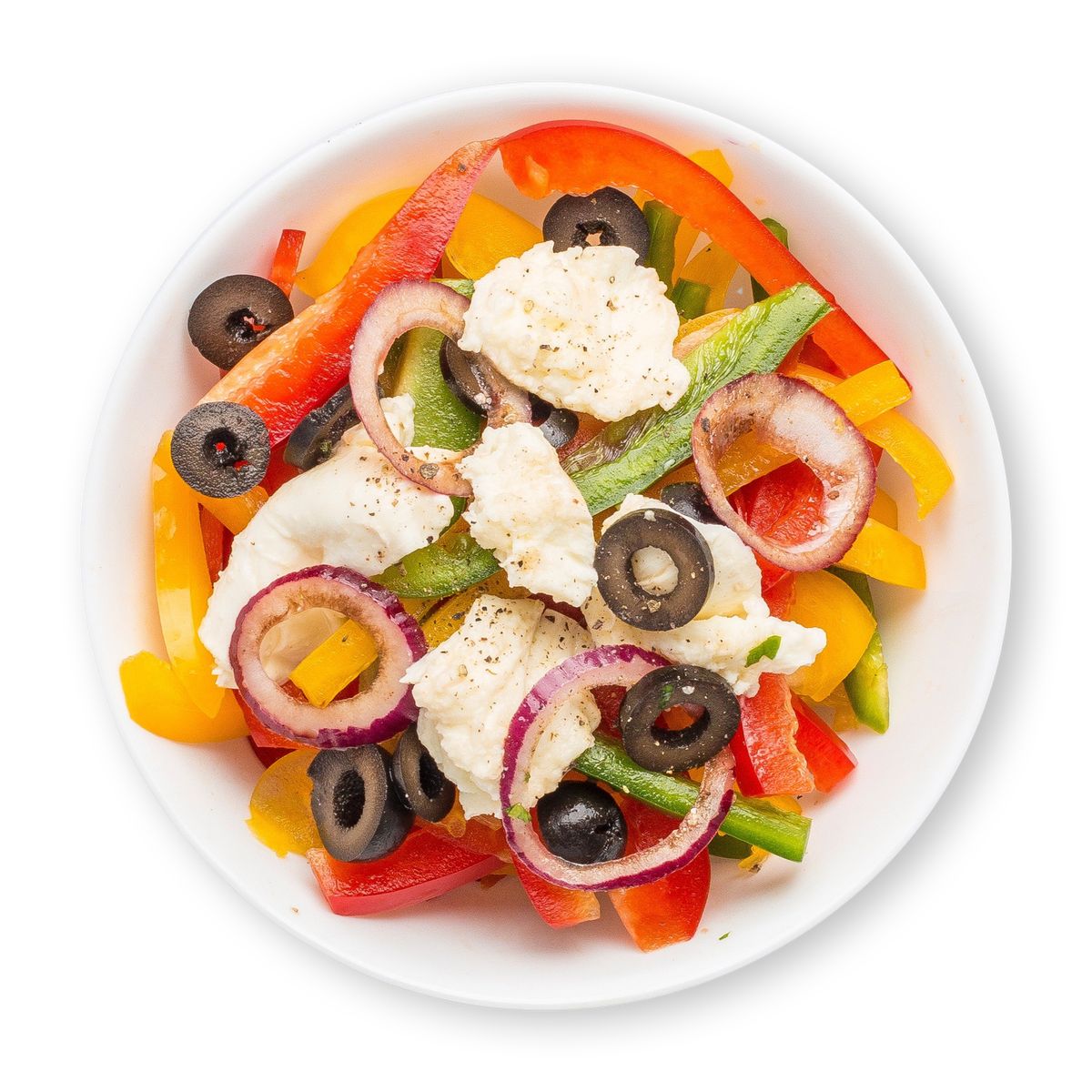 Mozzarella Bell Pepper Salad by feastr