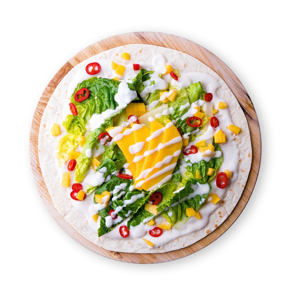 Veganer Mango Curry Wrap