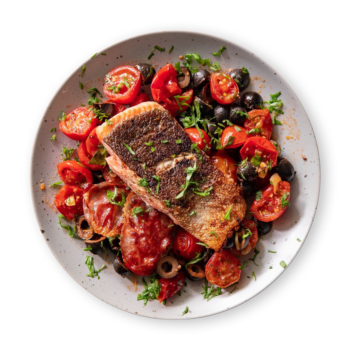 Pan Seared Salmon with Smoked Ham by feastr