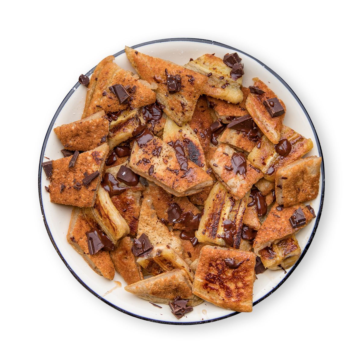 Chocolate Pancake Scramble with Fried Bananas by feastr