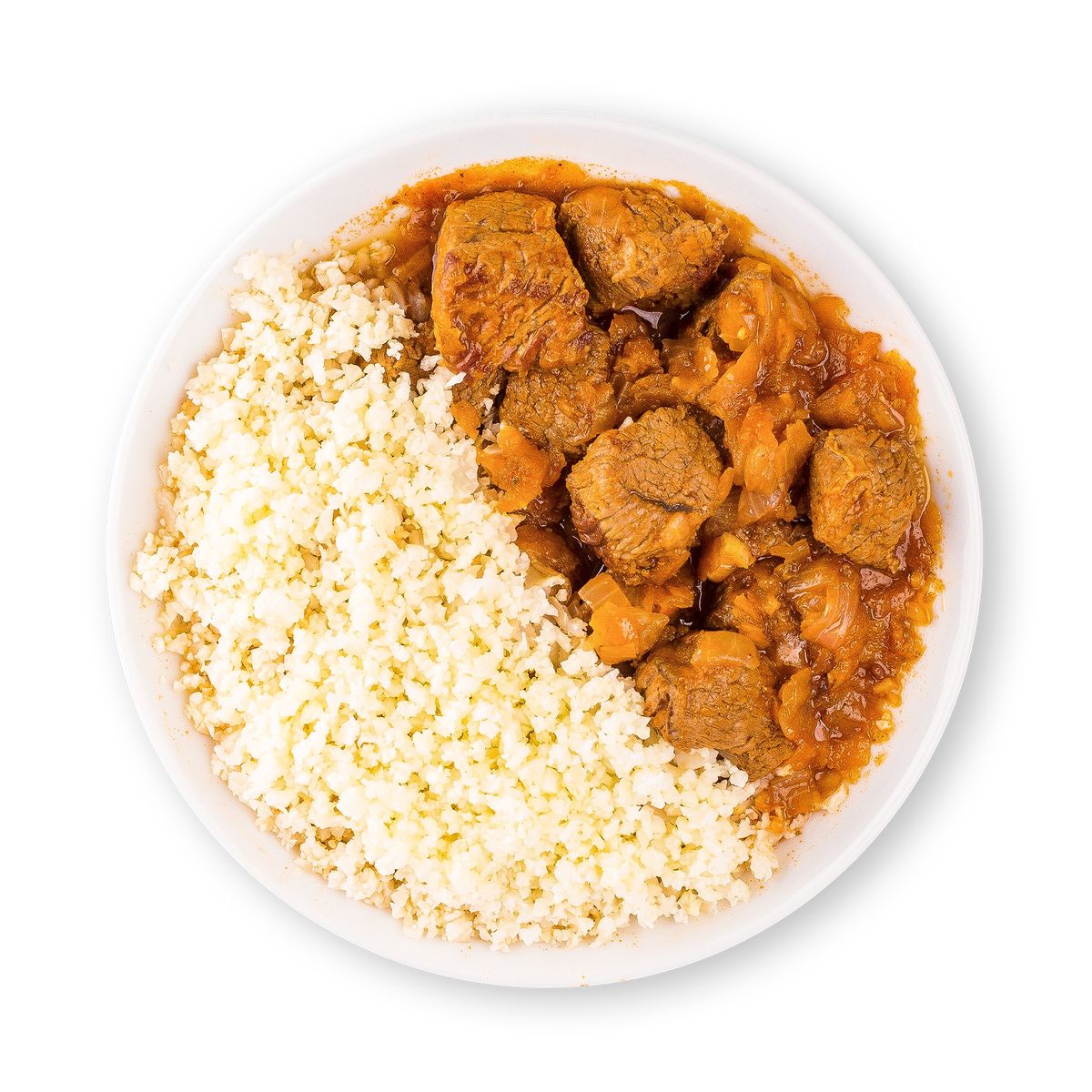 Tender Beef Stew with Cauliflower Rice by feastr