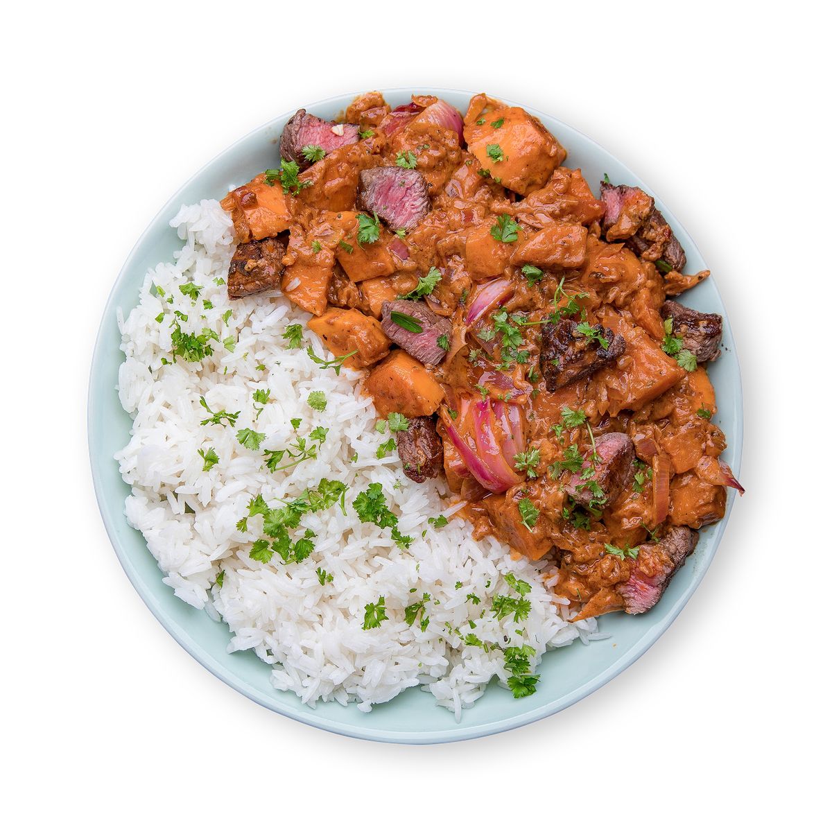 Thai Sweet Potato Curry with Beef by feastr