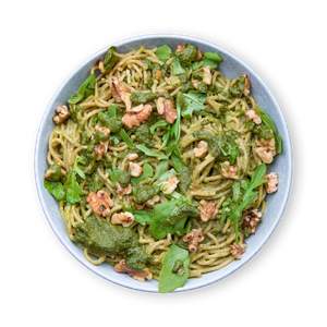 Spaghetti with Walnut Pesto