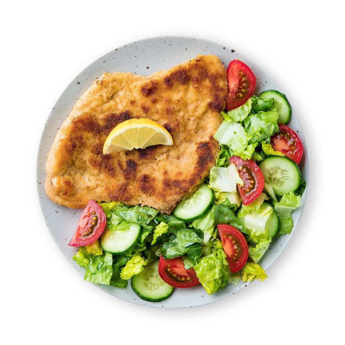 Crispy Schnitzel with Green Salad  by feastr