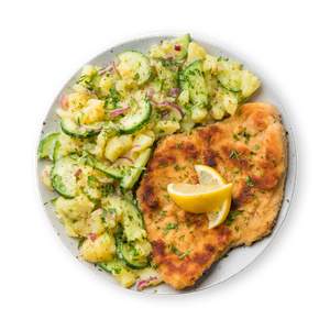 Schnitzel Wiener Art mit Kartoffelsalat