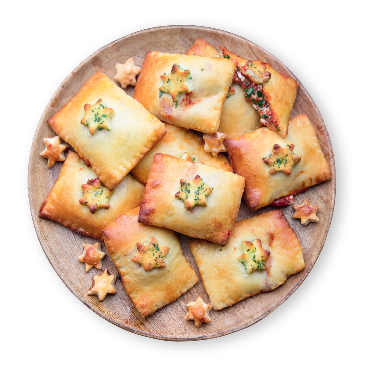 Mini Calzone with Crispy Tomato & Cream Cheese by feastr