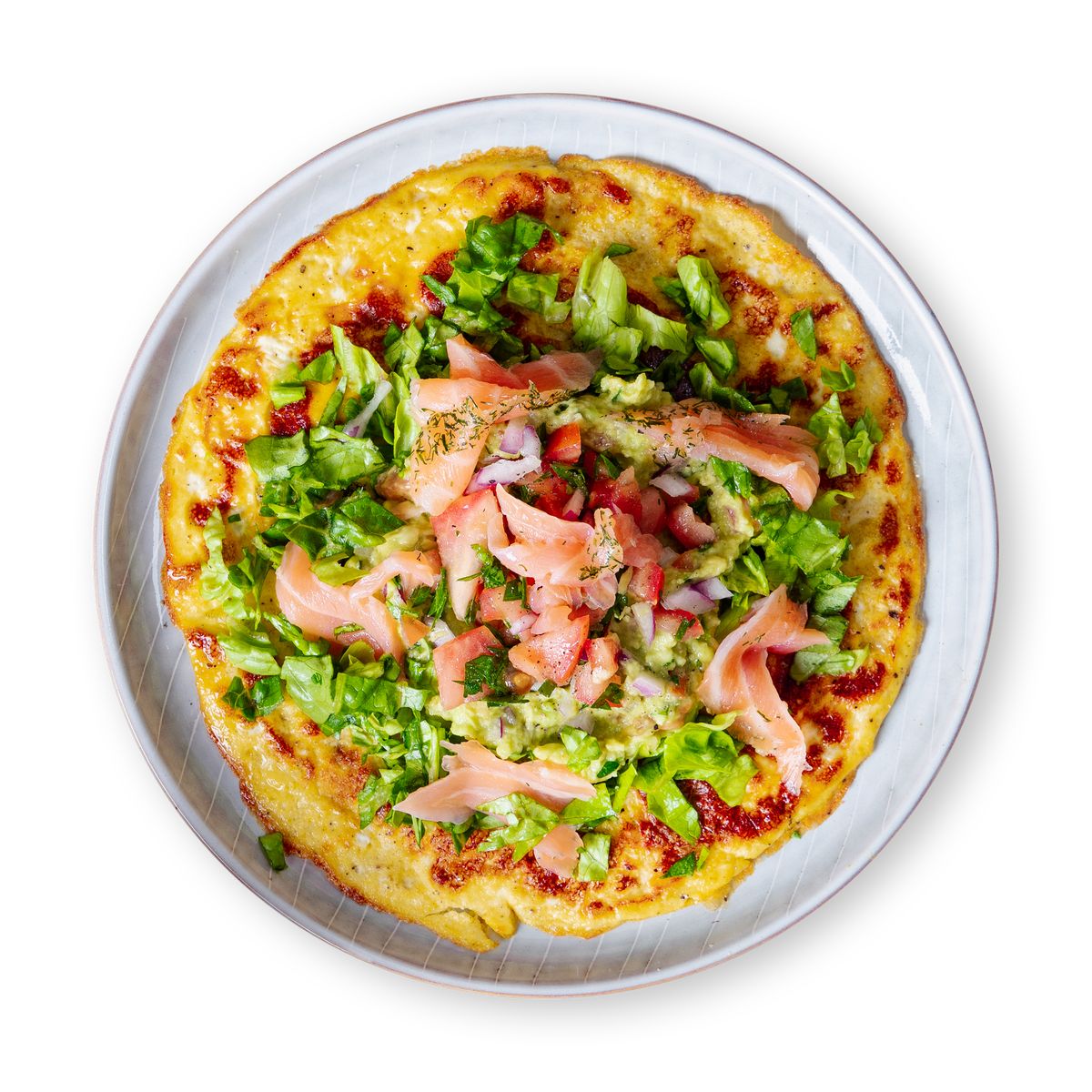 Guacamole Omelet Wrap with Salmon by feastr