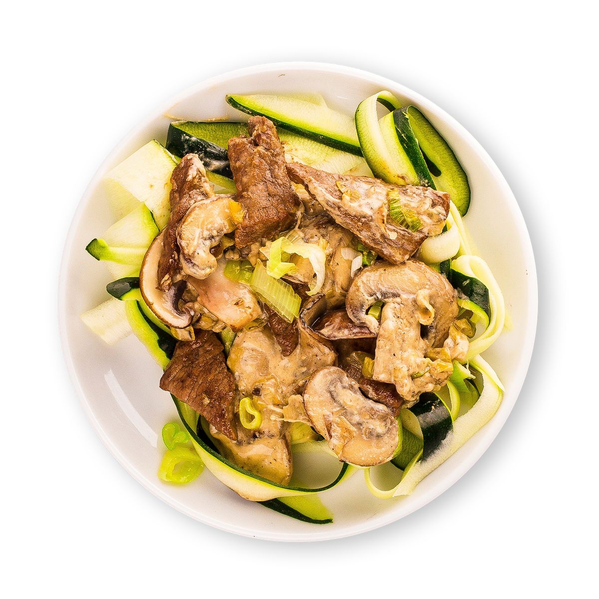 Beef Ragout with Creamy Mushroom Zoodles by feastr