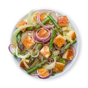 Asparagus Halloumi Salad