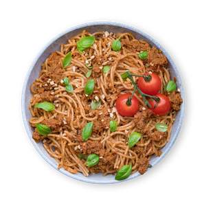 Spaghetti with Tomato Basil Pesto