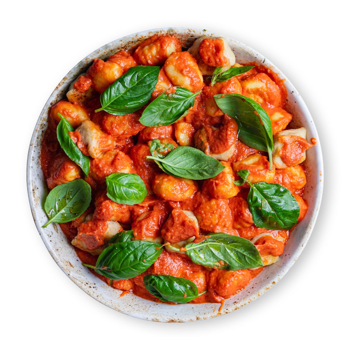Gnocchi mit Ofen Tomatensauce und Hähnchen Ersatz von feastr