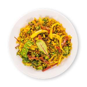 Turmeric Bulgur with Swiss Chard