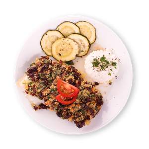 Tomato Crusted Baked Pollock