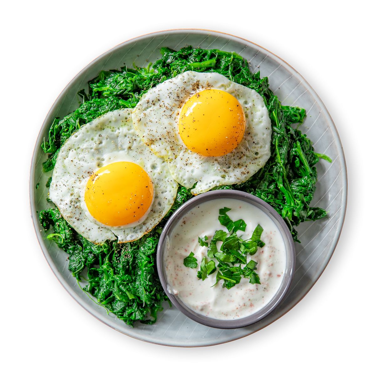 Fried Egg and Spinach by feastr