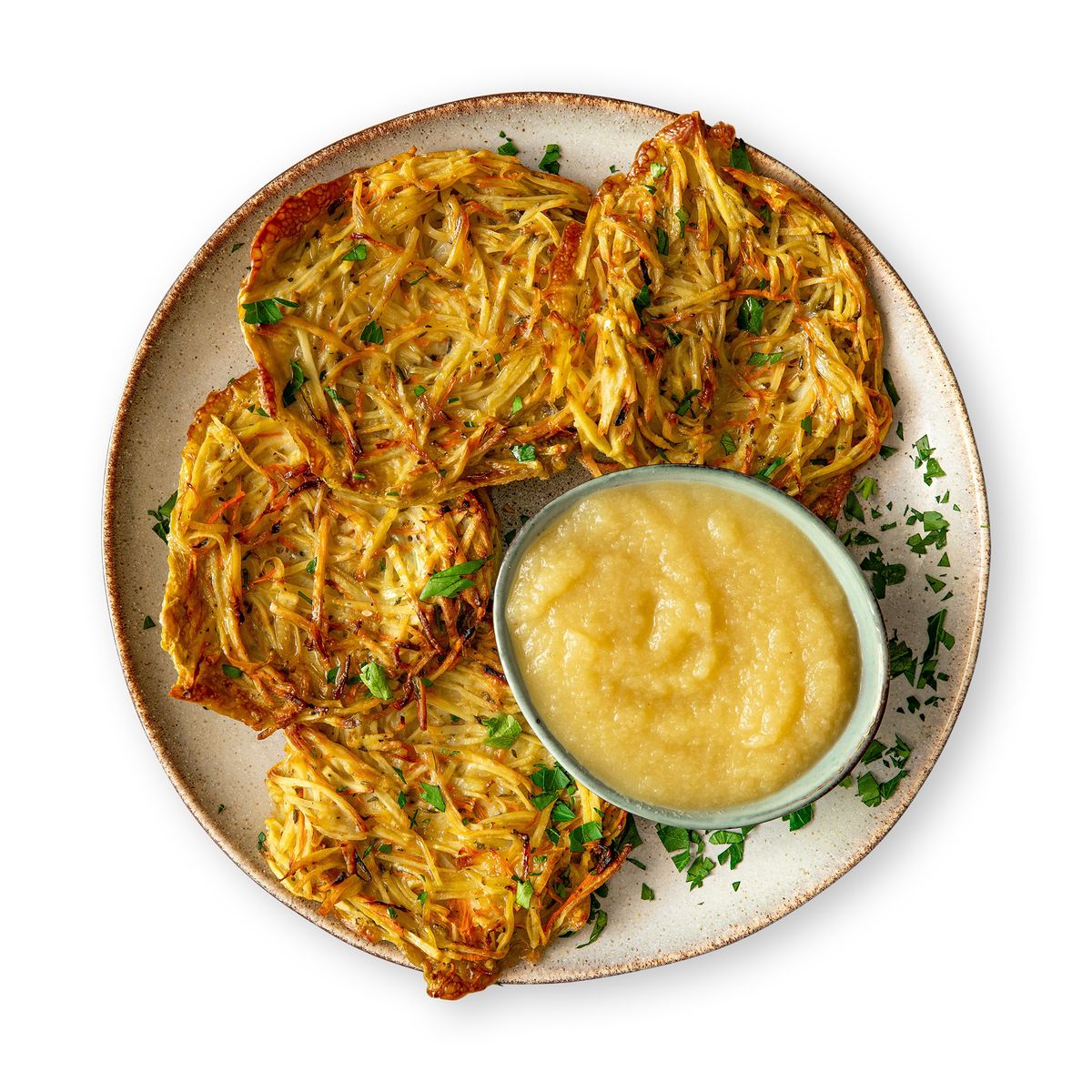 Potato Fritters with Applesauce by feastr