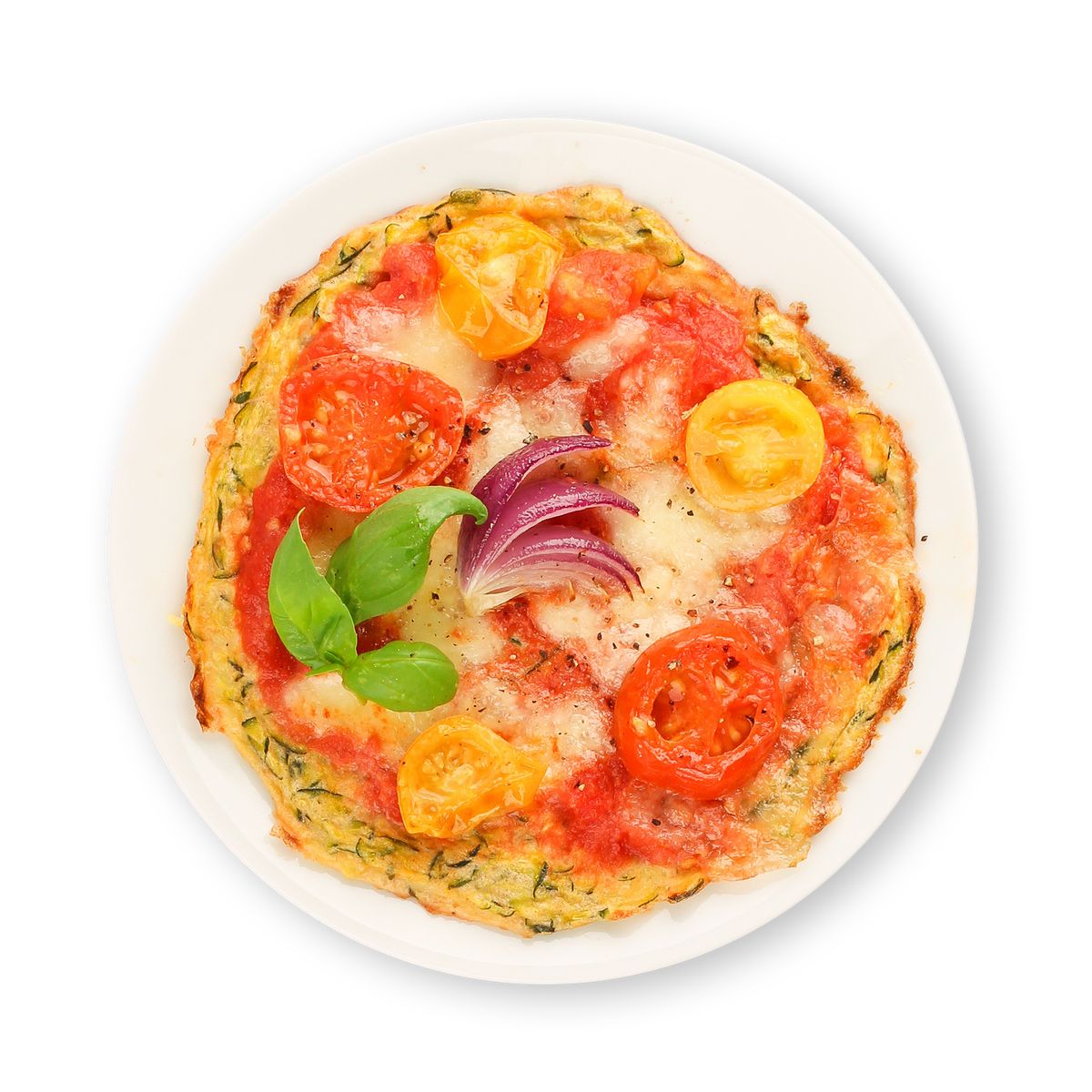 Zucchini Crust Pizza by feastr