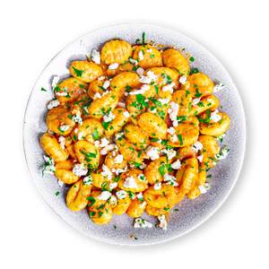 Gnocchi with feta tomato sauce