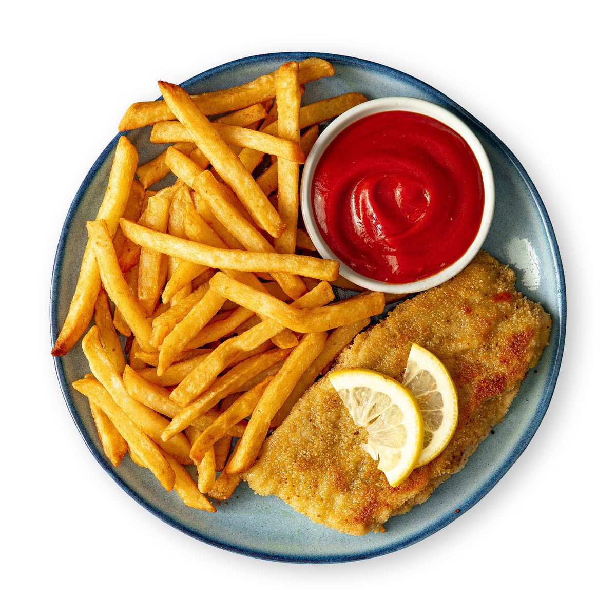 Crispy Breaded Fish with French Fries by feastr