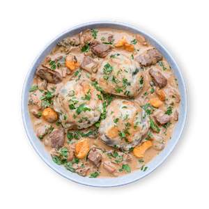 Bread Dumplings with Shredded Beef