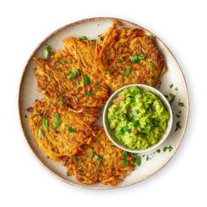 Sweet Potato Fritters with Guacamole
