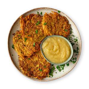 Sweet Potato Fritters with Apple Sauce