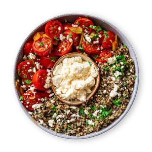 Juicy Garlic Tomatoes with Quinoa