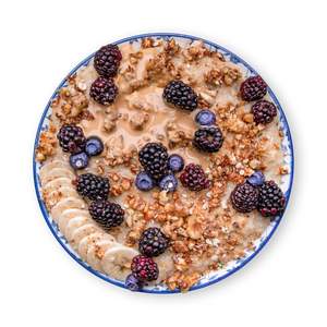 Peanut Butter Oatmeal wit Berries