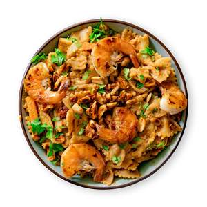 Oriental One Pot Pasta with shrimps