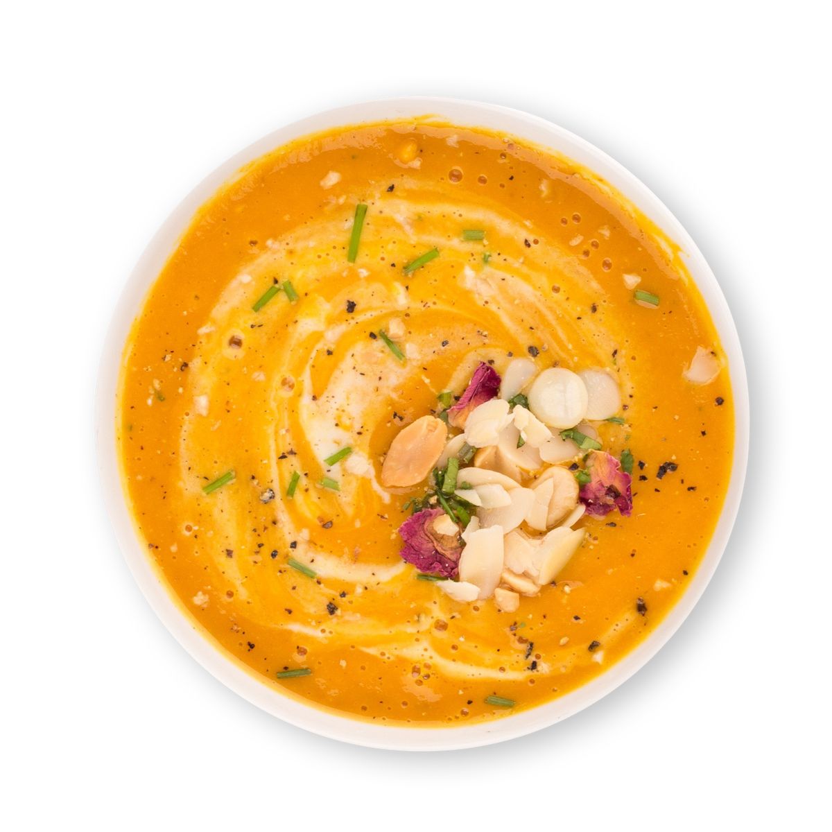 Roasted Sweet Potato Soup with Peanuts by feastr
